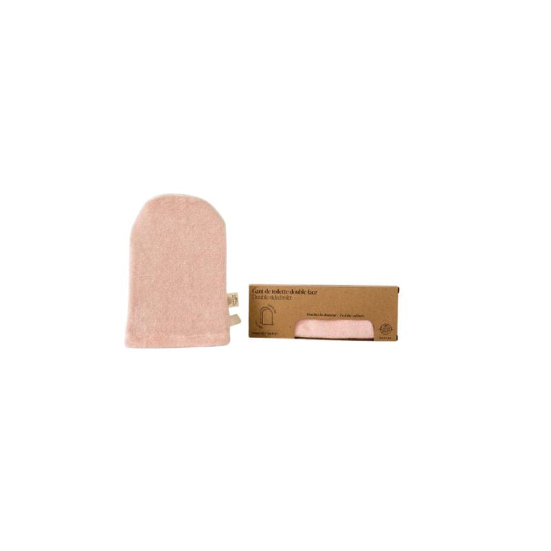 Gant de toilette coloris rose