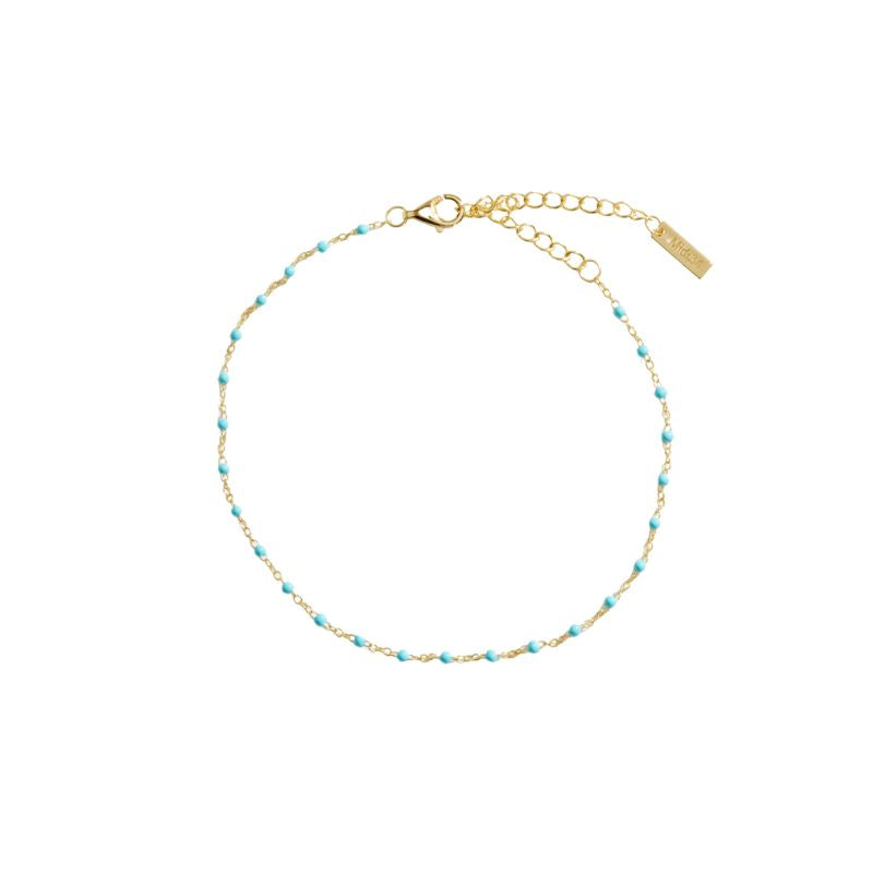 Le Bracelet de cheville satellite coloré Turquoise