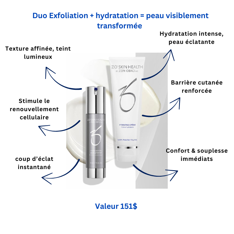 Duo crème hydratante et l’accélérateur d’exfoliation